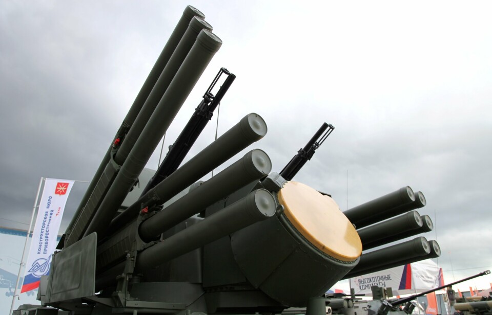 Pantsir-S1 luftvern missilsystem avbildet i 2012.