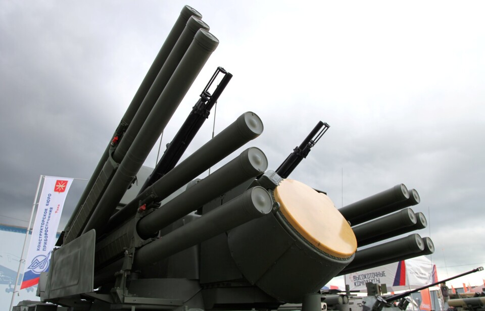 NÆRFORSVAR: Pantsir-S1 luftvern missilsystem avbildet i 2012. Pantsir er en luftvernplattform med kort-til-middels rekkevidde. Illustrasjonsfoto. Pantsir-S1 luftvern missilsystem avbildet i 2012.