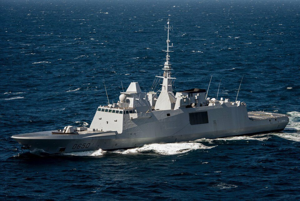 6000 TONN: Den 142 meter lange franske fregatten Aquitaine er bevæpnet med blant annet Aster 15 luftvernmissiler, MdCN kryssermissiler, Exocet MM40 sjømålsmissiler missiler og MU90 torpedoer. Hun tilhører FREMM-klassen og Frankrike har åtte slike fregatter.