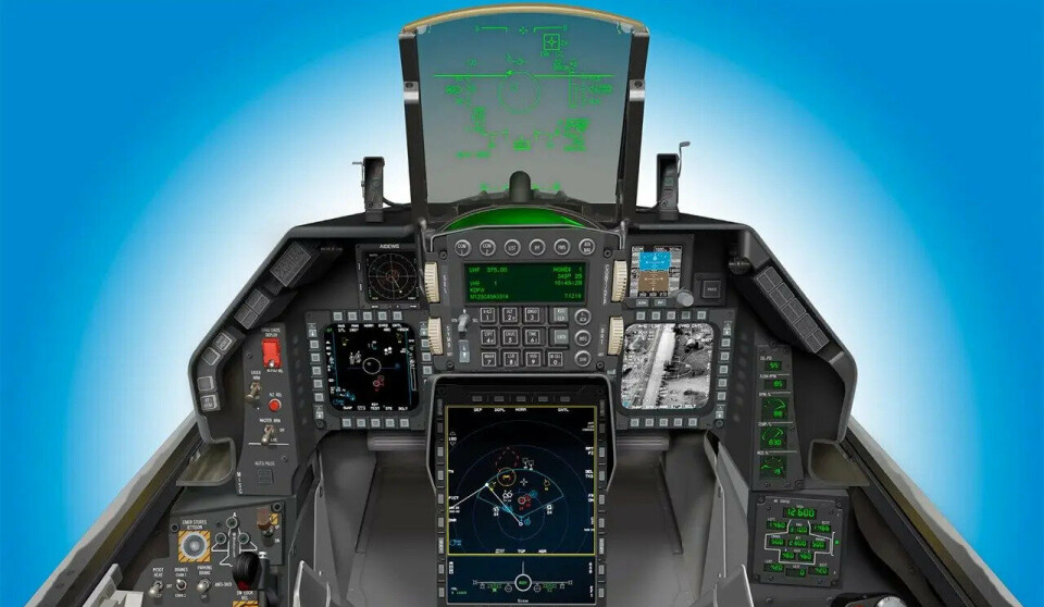 AVANSERT: Den nye F-16 versjonen kommer med ny cockpit av glass og en ny multifunksjonsskjerm.