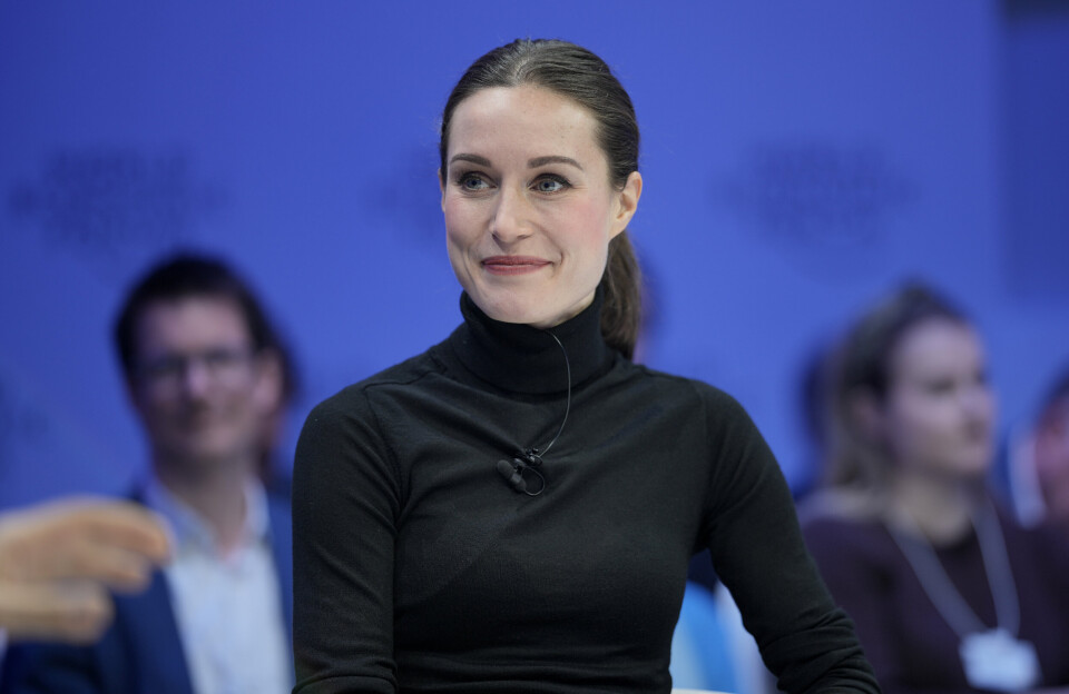 TIL SVERIGE: Finlands statsminister besøker Sverige og Ulf Kristersson denne uken. Bildet fra World Economic Forum i Davos, Sveits 17. januar 2023.