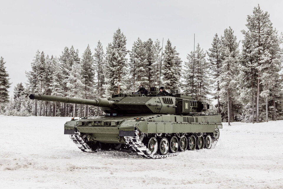 NORGES NYE STRIDSVOGN: Presentasjon av tyske Leopard 2A7 på Rena i januar 2022.