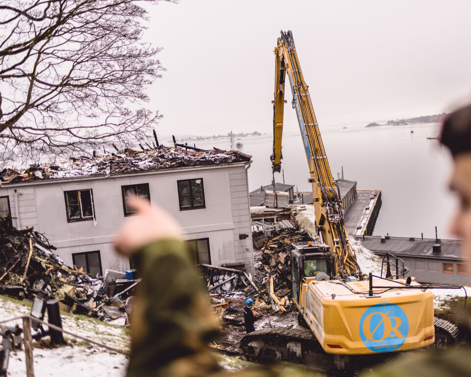 Da Festningen restaurant brant, var vaktsoldatene først på stedet