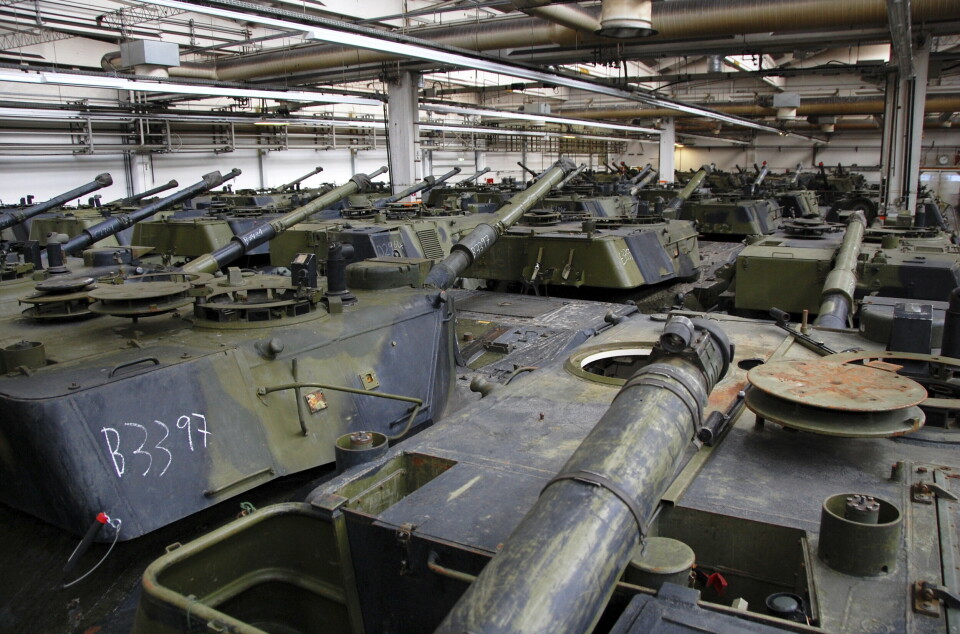 GAMMELT: Leopard 1 stridsvognene står lagret i Tyskland og har store oppgraderingsbehov før de sendes til Ukraina.