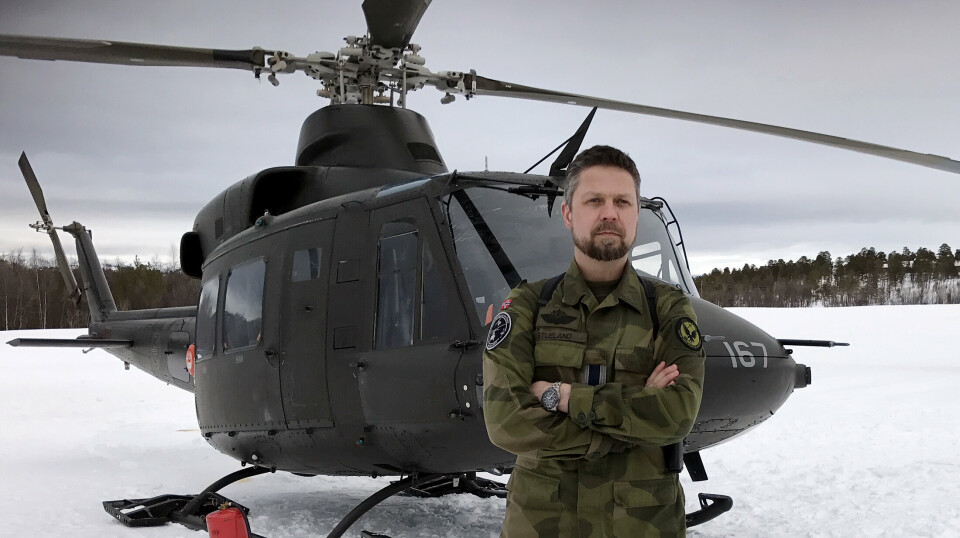 SKVADRONSSJEF: Tilbake i 2017 var Eirik Stueland skvadronssjef for 339-skvadronen på Bardufoss. Under øvelsen Joint Viking hadde de ti Bell-helikoptre i lufta.
