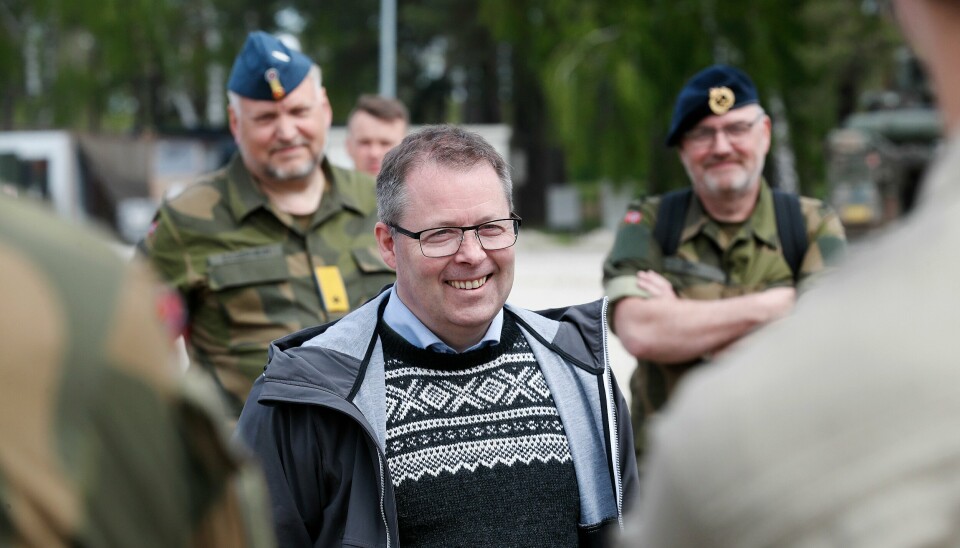FORSVARSMINISTER: Bjørn Arild Gram besøkte Litauen i mai 2022.