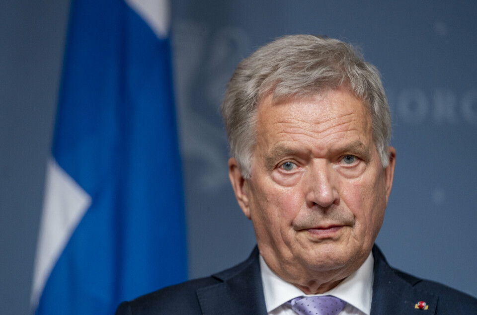 HEJ DÅ?: Ifølge Finlands president Sauli Niinistö er landet beredt på å gå inn i Nato uten sine svenske naboer. Her er Niinistö avbildet etter et møte i Oslo i 2022.