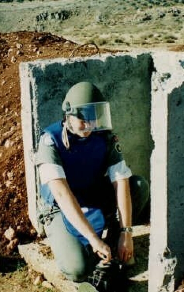 Veteran Jøran Dahl på oppdrag i Libanon på 90-tallet.