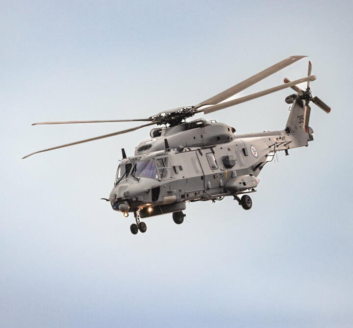 GIKK SKEIS I NORGE: Et norsk NH90-helikopter i lufta på Bardufoss. Den tyske marinen har anskaffet en NH90-variant med antiubåt-kapasitet kalt Sea Tiger.