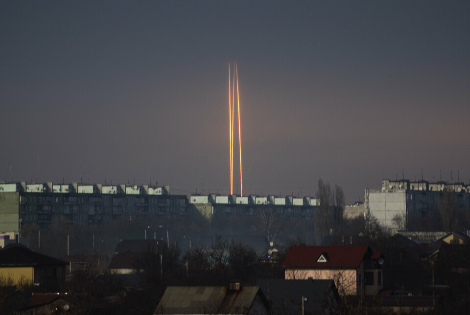 MISSILER: Tre russiske missiler skutt mot den ukrainske byen Kharkiv natt til torsdag.