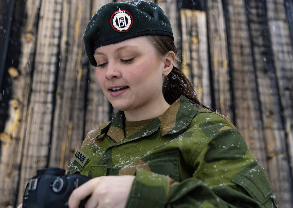 2015: Synne gjennomførte førstegangstjenesten i Heimevernet, etter rekruttskole i Luftforsvaret.