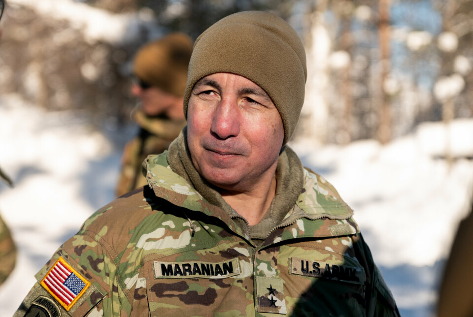 VIKTIG ERFARING: Den amerikanske generalmajoren var godt fornøyd med utbyttet de amerikanske soldatene får av å trene under norske vinterforhold.