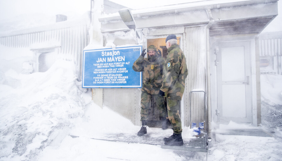 OLONKINBYEN: Stasjonsbygget på Jan Mayen da kronprins Haakon besøkte øya i 2020. Illustrasjonsfoto.