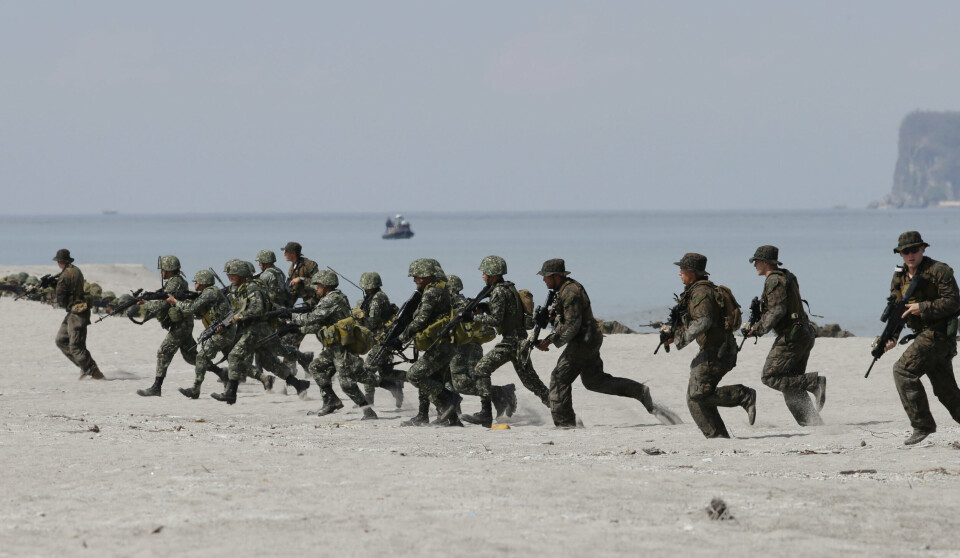 ØVELSE: Amerikanske og filippinske soldater under en øvelse på Filippinene i 2014.