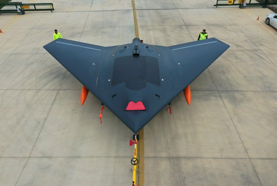 FLYGENDE VINGE: Anka-3 er formet som en flygende vinge, for å være mindre synlig på radar.