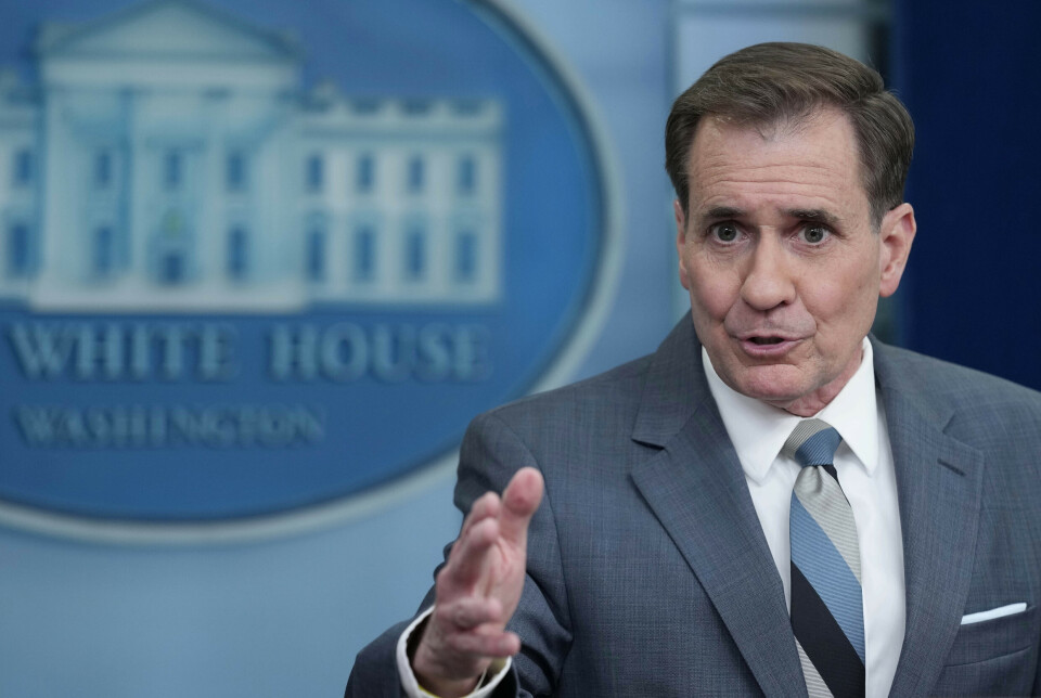 LUFTANGREP: Talsmann for USAs nasjonale sikkerhetsråd, John Kirby, sier amerikanske luftangrep i Syria har som formål å beskytte amerikansk personell i landet.