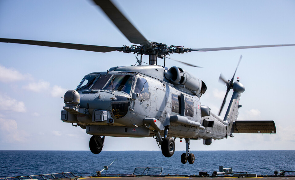 HELIKOPTERDEKK: Et Seahawk helikopter som tilhører det danske Forsvaret. Illustrasjonsfoto.