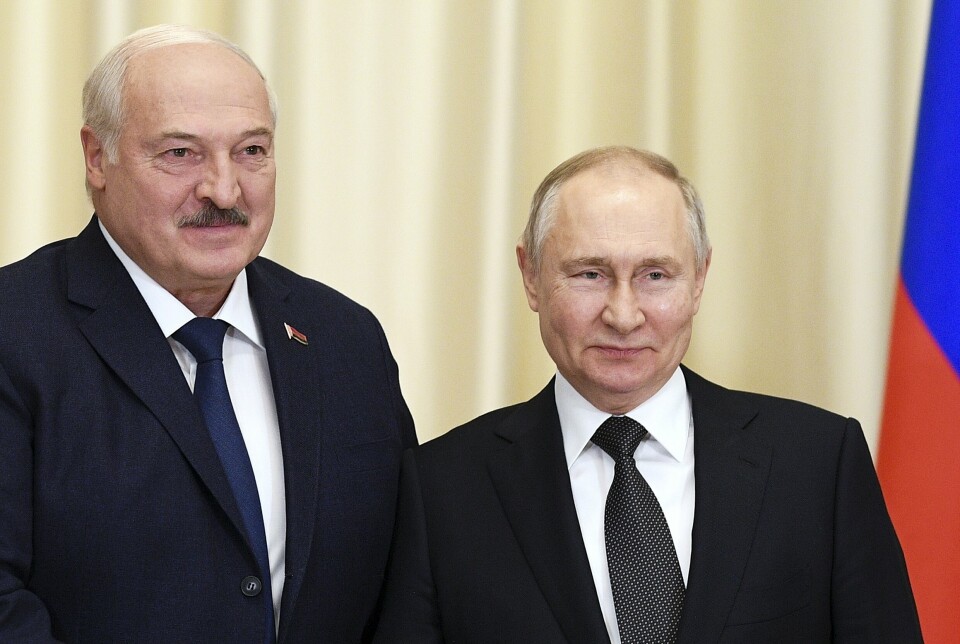 ALLIERTE: Den belarusiske presidenten Aleksandr Lukasjenko og Russlands president Vladimir Putin.