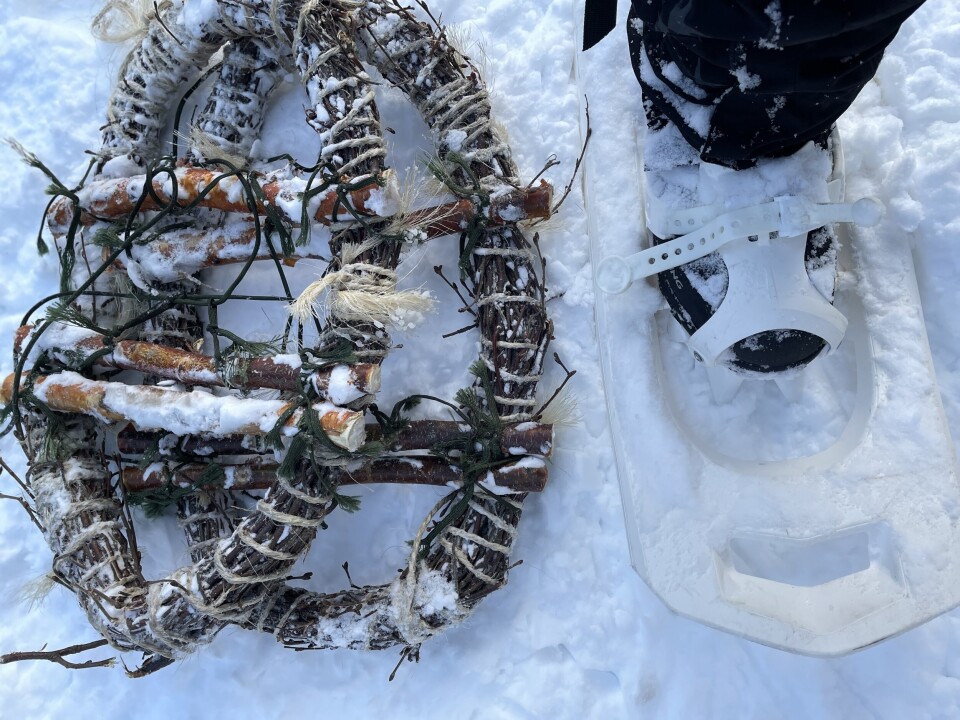 SELVLAGET: Truger laget av elever på Luftforsvarets overlevelseskurs ved Rauland og Hardangervidda.
