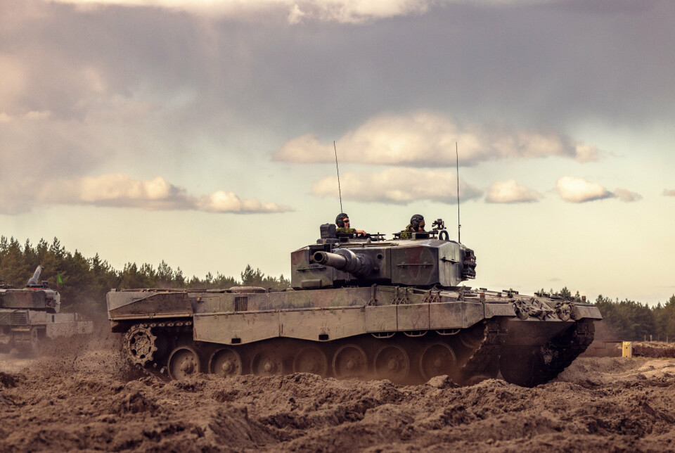 LEOPARD: Verktøyet kjenner blant annet igjen Leopard 2-stridsvogner, som Forsvaret nylig har bidratt til at ukrainere får opplæring i.