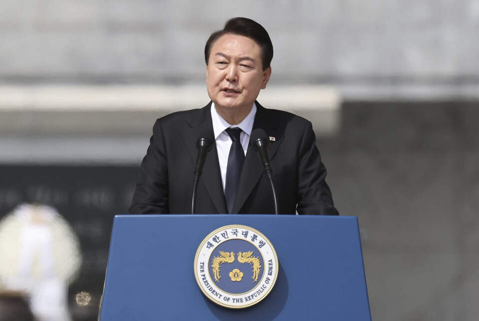 SPENNING: I intervjuet med Reuters snakket den sør-koreanske presidenten Yoon Suk-yeol også om forholdet til Nord-Korea. Bildet er tatt i en annen anledning.