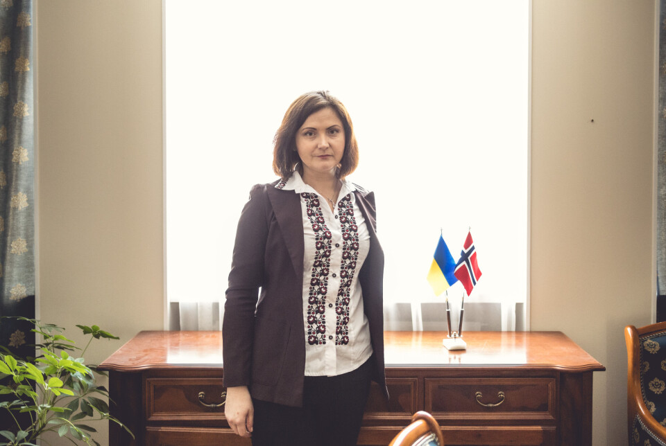DOMSTOL: Chargé d`affaires ved Ukrainas ambassade i Norge, Lilija Hontsjarevytsj, vil stille russere for retten for forbrytelser begått i Ukraina. DOMSTOL: Chargé d`affaires ved Ukrainas ambassade i Norge, Lilija Hontsjarevytsj, vil stille russere for retten for forbrytelser begått i Ukraina.