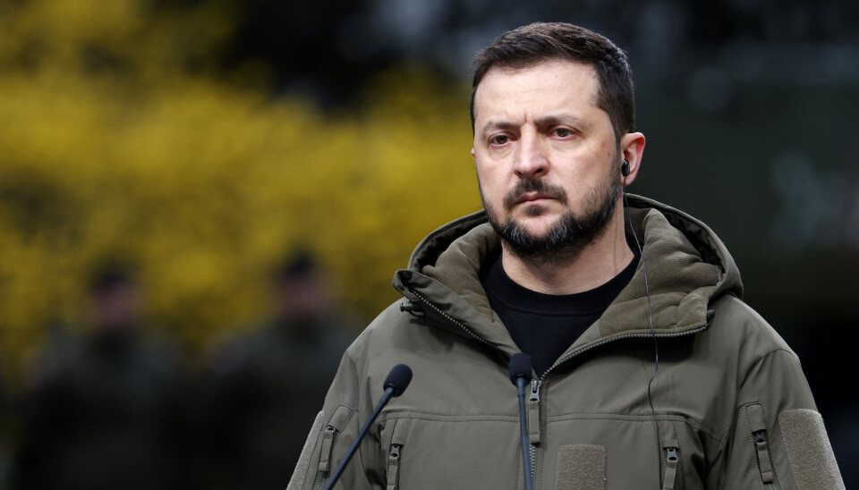 ANGREP: Ukrainas president Volodymyr Zelenskyj fordømmer det russiske angrepet i byen Uman fredag som drepte minst 23 mennesker, inkludert fire barn.