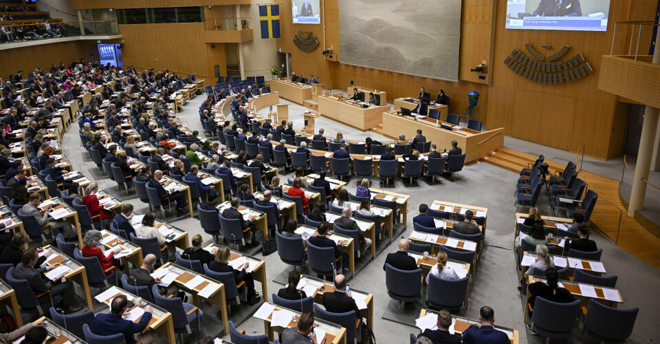 RIKSDAGEN: Sveriges folkevalgte gjør det nå straffbart å delta i en terrororganisasjon.