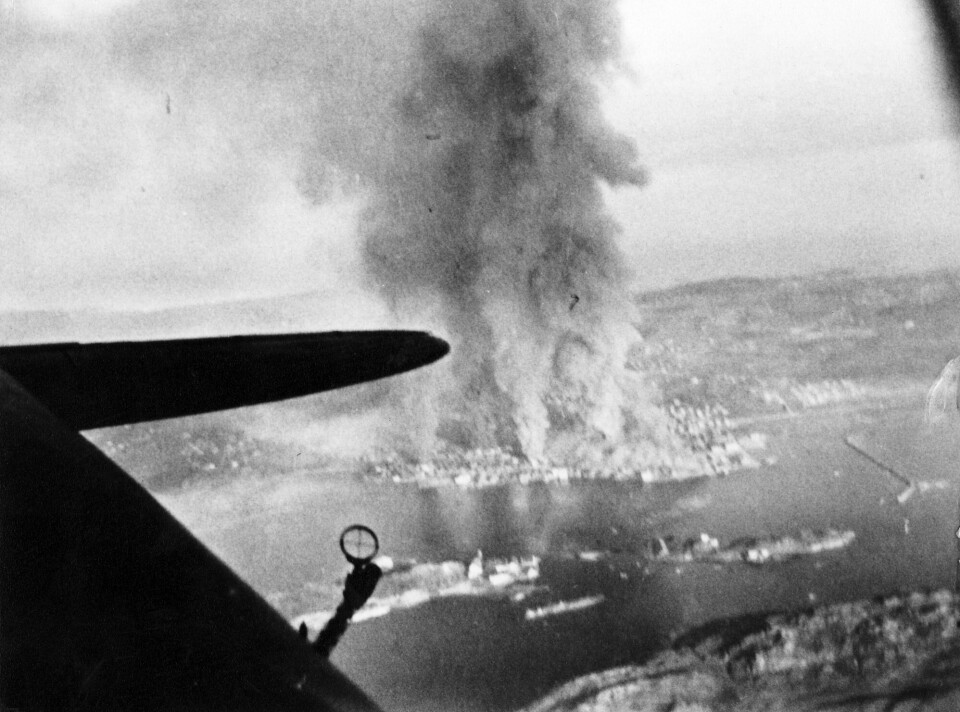 LUFTWAFFE: Tyske bombefly over Bodø 27. mai 1940.