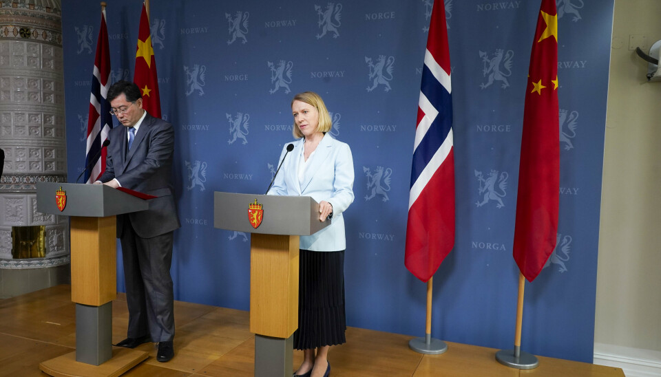 MØTES: Kinas utenriksminister Qin Gang møter Norges utenriksminister Anniken Huitfeldt i Oslo fredag.