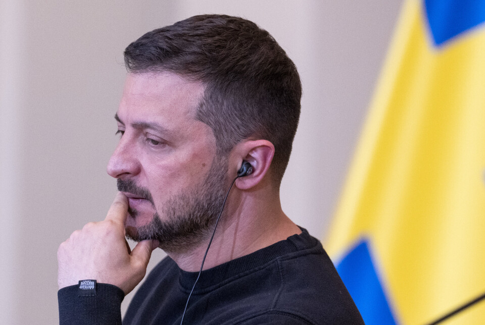 NATO-HÅP: Ukrainas president Volodymyr Zelenskyj under sitt besøk i Finland i mars 2023.