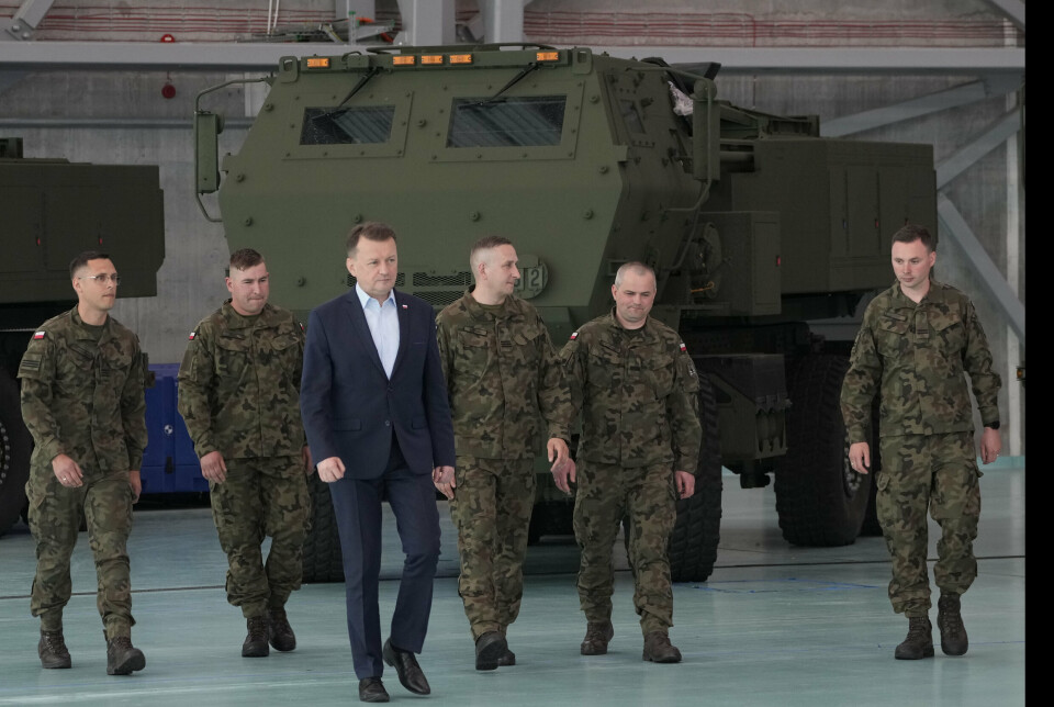 FORSVARSMINISTER: Polens forsvarsminister Mariusz Blaszczak kunngjorde mandag den første Himars-forsendelsen fra USA.
