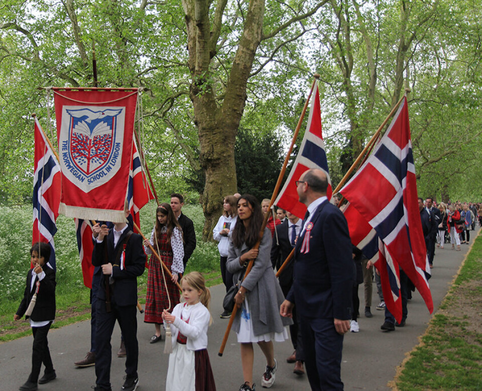 TRADISJON: Hver 17. mai feirer nordmenn i eksil dagen i Southwark Park i London.