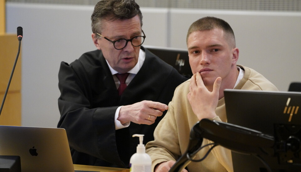 TINGRETTEN: Den antatte Wagner-avhopperen Andrej Medvedev og hans forsvarer Brynjulf Risnes var i Oslo tingrett i april 2023, fordi Medvedev ble tiltalt for å ha deltatt i et slagsmål utenfor en pub i Oslo sentrum og for vold mot politiet.