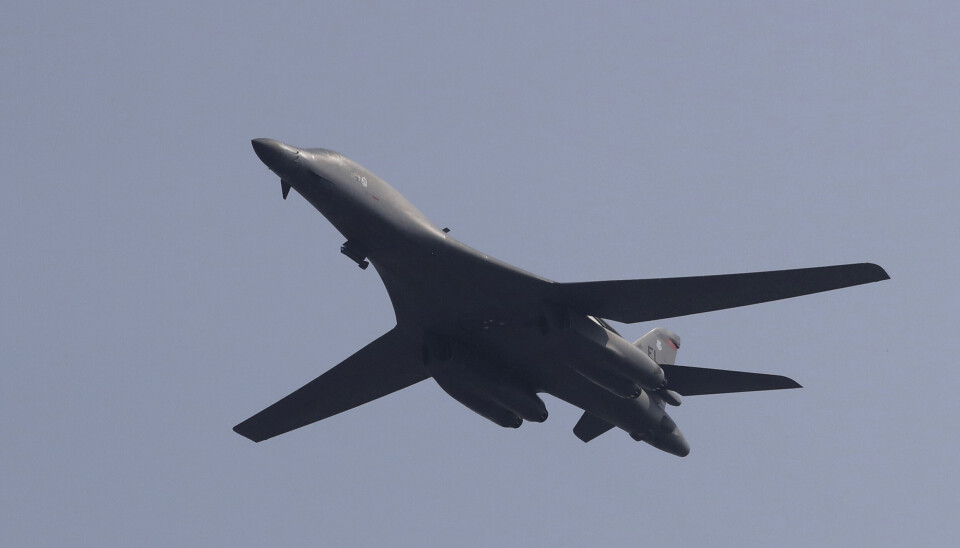 B-1: Et amerikansk bombefly at typen B-1 avbildet under en øvelse i 2016.