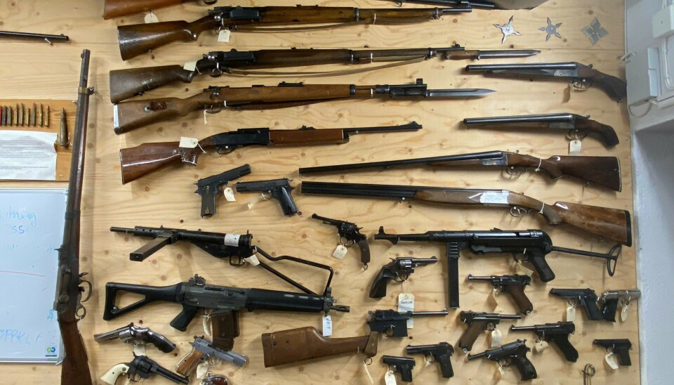 Noen av våpnene som er levert til Oslo politidistrikt under våpenamnestiet.