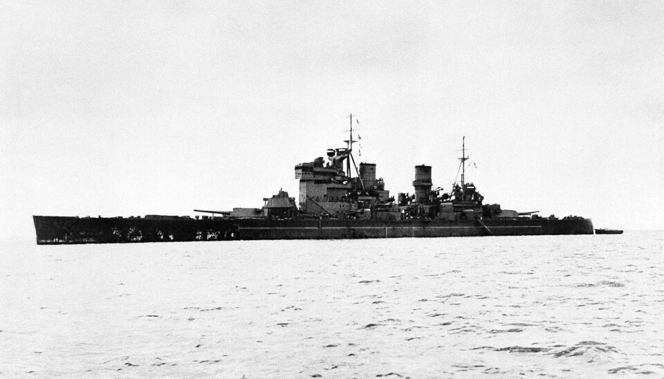 HMS PRINCE OF WALES: Slik så slagskipet ut da det ble avbildet i juni 1941, et halvt år før det skulle ende sin reise på bunnen av Sør-Kinahavet.