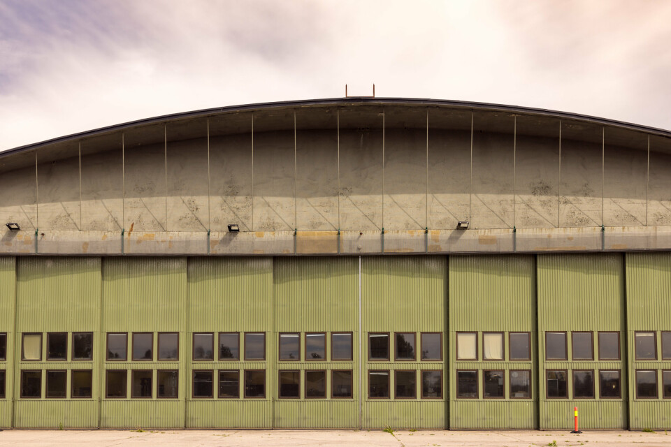 RYGGE: Hangar G på Rygge flystasjon 24. mai 2023.
