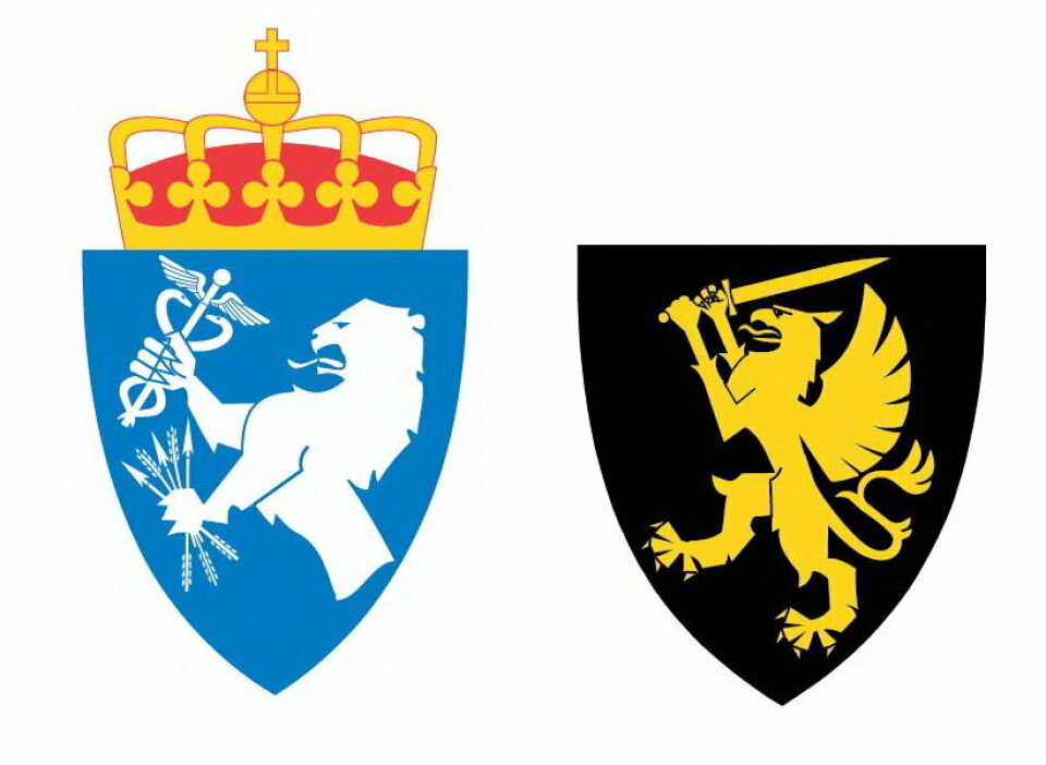 FABELDYR: Forsvarsmateriell og 2. bataljon (Hæren) har løve og griff på sine emblemer.