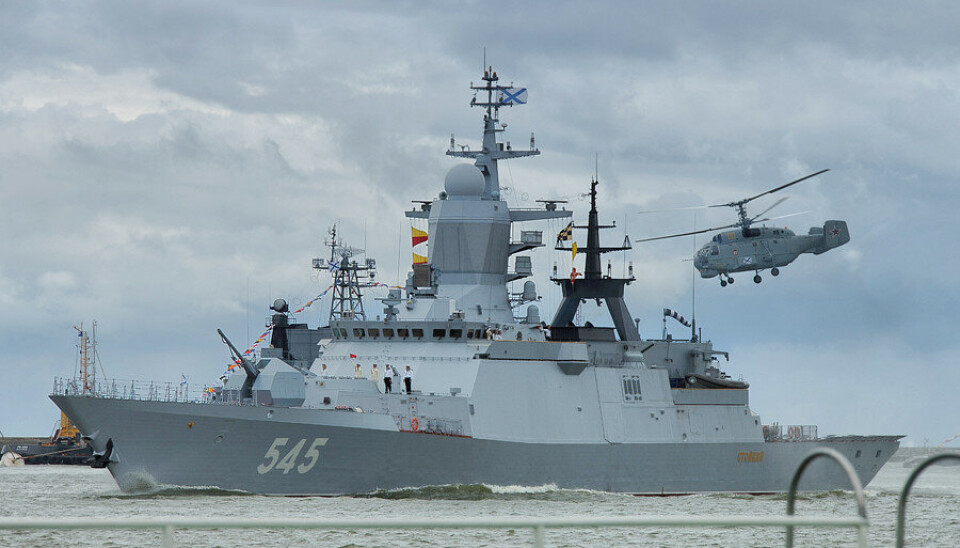 ØSTERSJØFLÅTEN: Den 104,5 meter lange korvetten Stoikiy tilhører Steregusjij-klassen. Skipet har med et russisk Kamov Ka-27 helikopter som ble operativt tidlig på 1980-tallet. Illustrasjonsfoto.