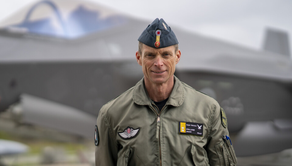 ØRLANDET: Sjef for Luftforsvaret Rolf Folland under jagerflyøvelsen Arctic Challenge Exercise (ACE) på Ørlandet flystasjon 31. mai 2023. ØRLANDET: Sjef for Luftforsvaret Rolf Folland under jagerflyøvelsen Arctic Challenge Exercise (ACE) på Ørlandet flystasjon 31. mai 2023.