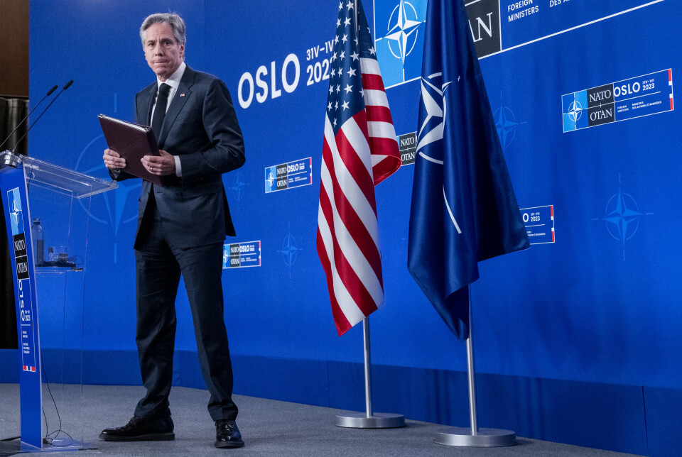 OSLO: Antony Blinken under Natos utenriksministermøte i Oslo 1. juni.