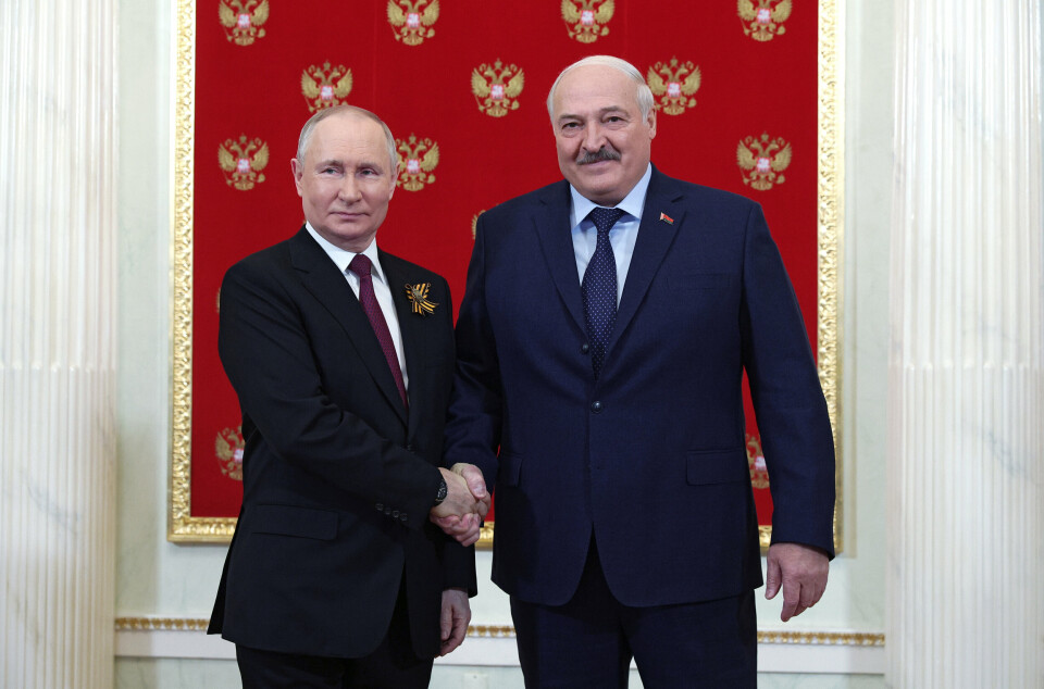SAMARBEID: Russlands president Vladimir Putin og den belarusiske presidenten Aleksandr Lukasjenko under et møte i slutten av mai.