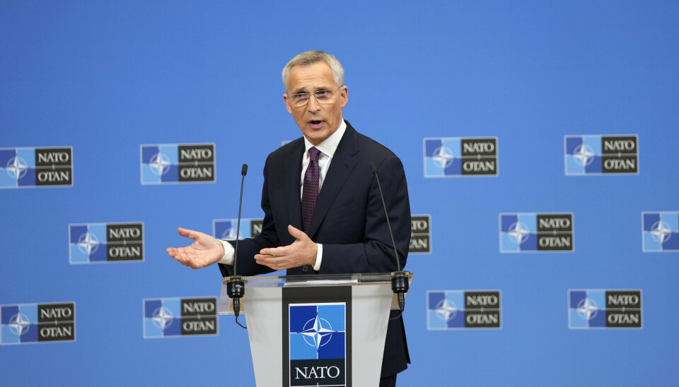 MINISTERMØTE: Natos generalsekretær Jens Stoltenberg avholdt onsdag pressekonferanse i forkant av de kommende dagenes forsvarsministermøte i Nato.