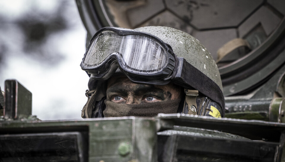 BALTOPS: En svensk soldat fra Gotlands regemente, P 18, i 2022. Illustrasjonsfoto.