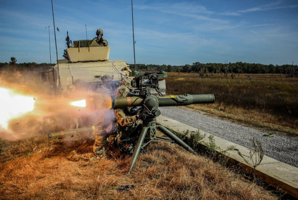 TOW: Soldater fra den amerikanske hæren under skarpskyting med panservernsystemet TOW ved Fort Campbell i Kentucky i 2018. USAs siste militærpakke til det ukrainske forsvaret inneholder våpen av den typen.