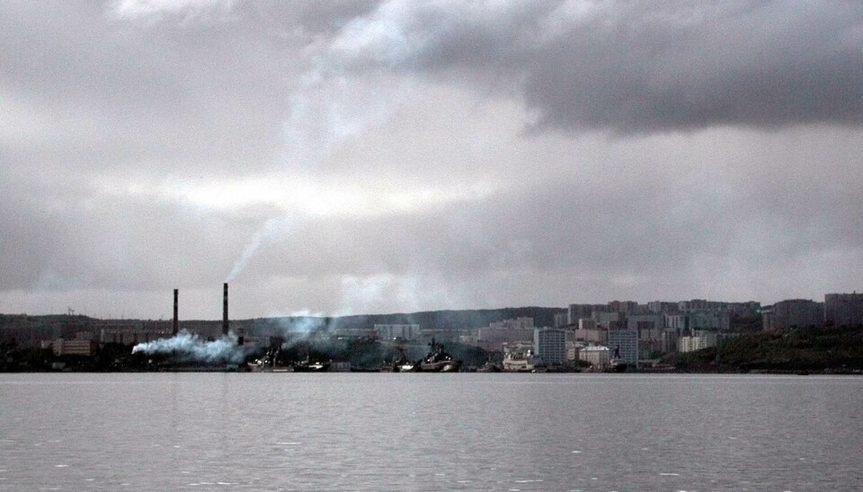 OVER GRENSEN: Dette bildet fra 2000 viser hjemmehavnen til den russiske nordflåten, Severomorsk.