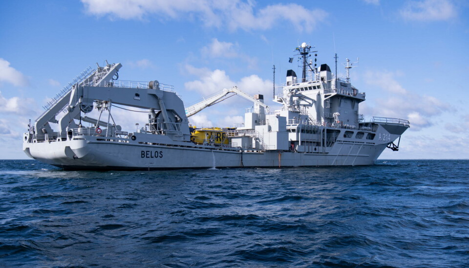 HMS BELOS: Ubåtredningsfartøyet som brukes i samarbeid med Kalmar läns museum.