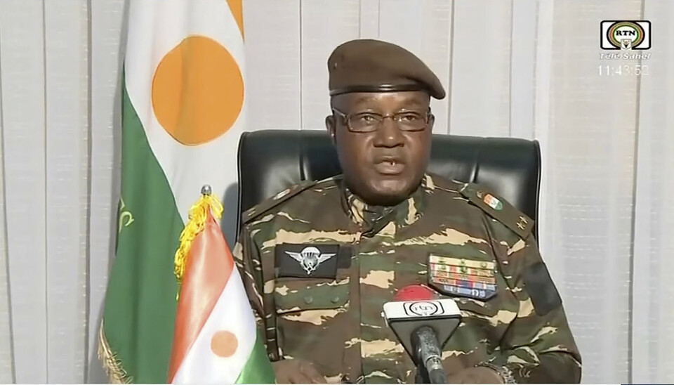 MILITÆRKUPP: General Abdourahamane Tiani 28. juli 2023. Ifølge den statlige tv-kanalen i Niger har han overtatt makten i landet.