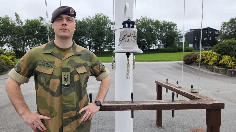 OVERSERSJANT: Kim-André Furnes Olsen er nestkommanderende for et kompani på rekruttskolen på KNM Harald Haarfagre på Madla.